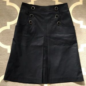 H&M Navy blue summer cotton button skirt a line 4